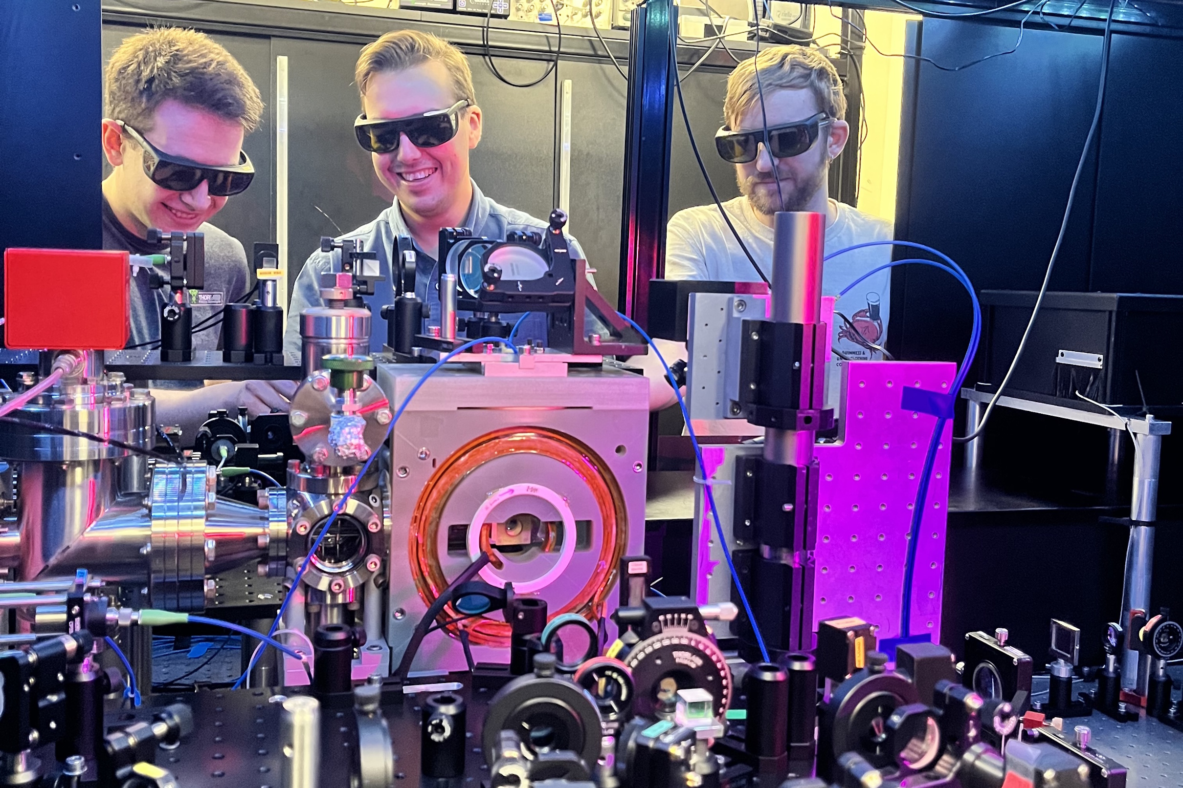 Some of the team, looking for some atoms.